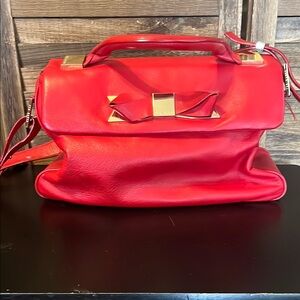 Ted Baker Jamoon Red Leather Satchel-